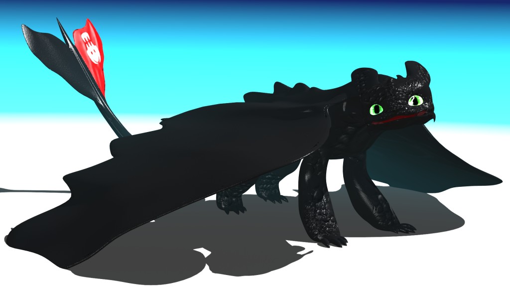 Toothless dragon rigged (how to traing your dragon) preview image 2